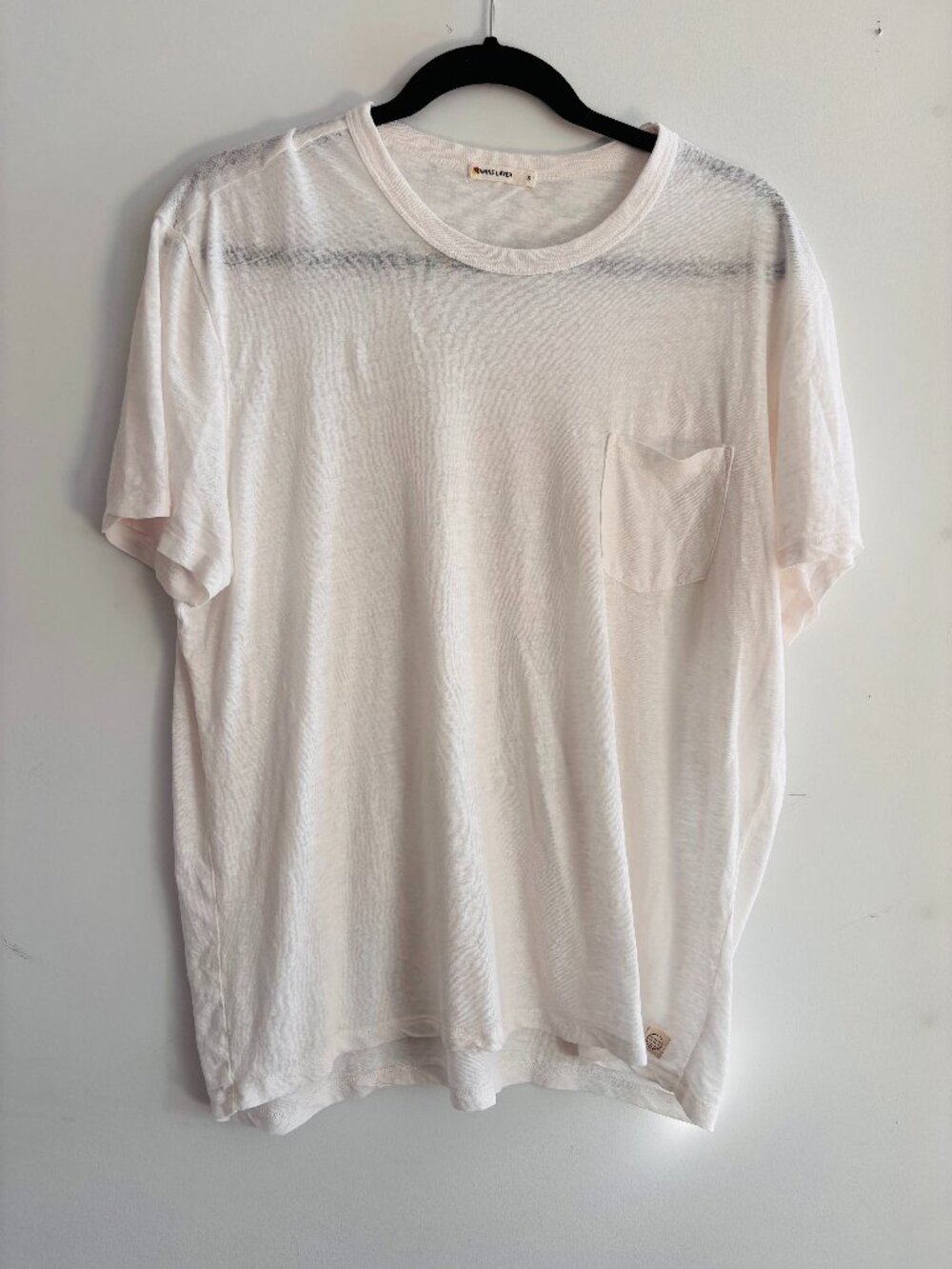 Pocket Tee Marine Layer White Slub Men's S Like-New Surf Layering